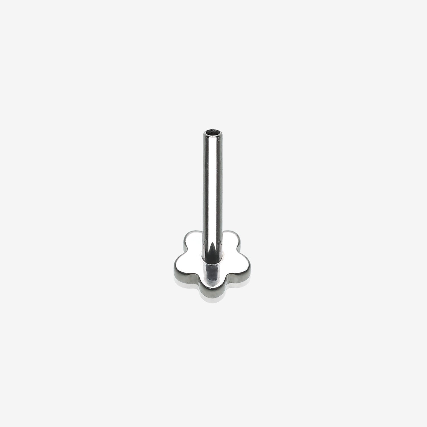 Implant Grade Titanium OneFit Threadless Flower Base Flat Back Stud Labret Bar Part