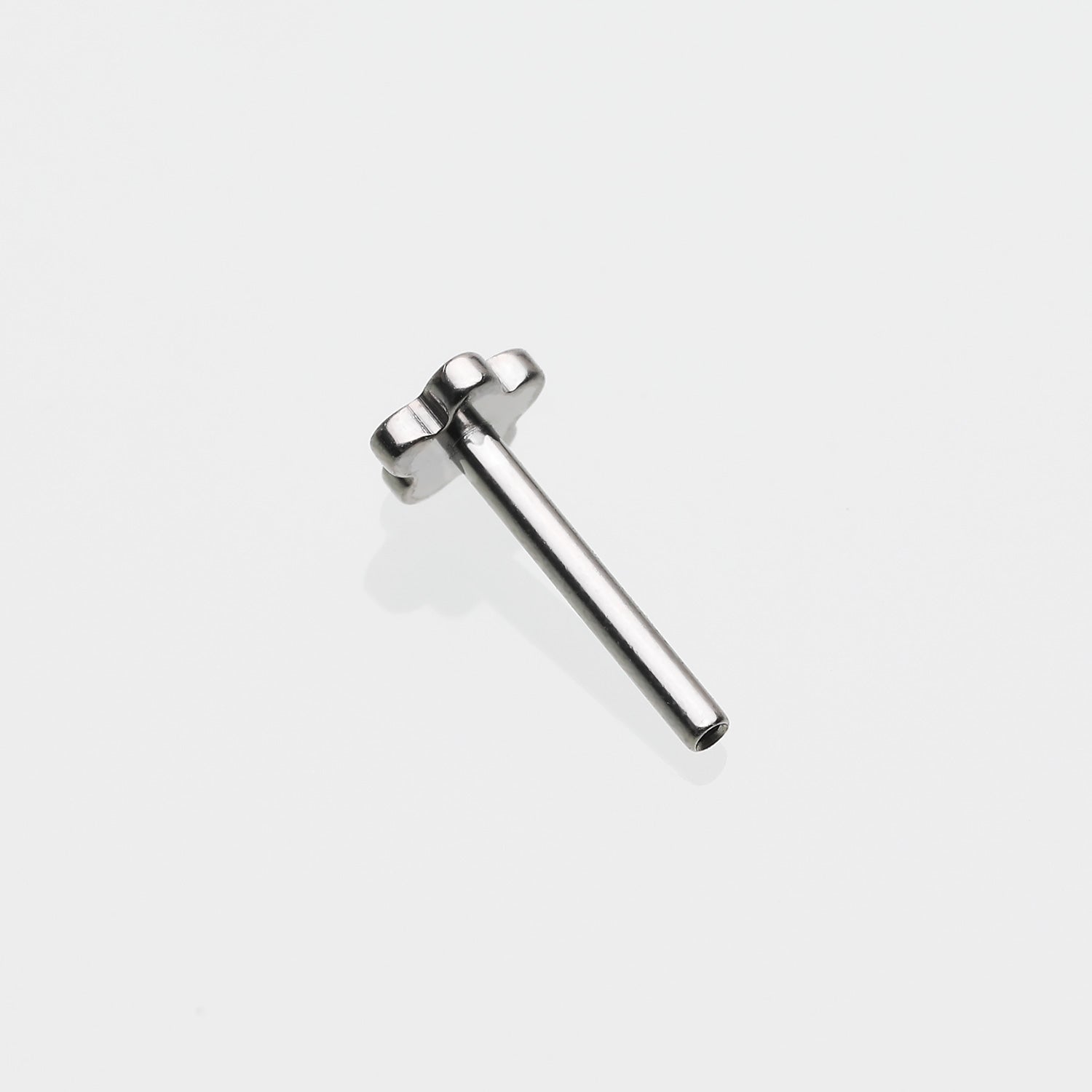 Detail View 1 of Implant Grade Titanium OneFit Threadless Flower Base Flat Back Stud Labret Bar Part