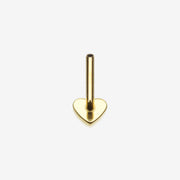 Implant Grade Titanium OneFit Threadless Golden Heart Base Flat Back Stud Labret Bar Part