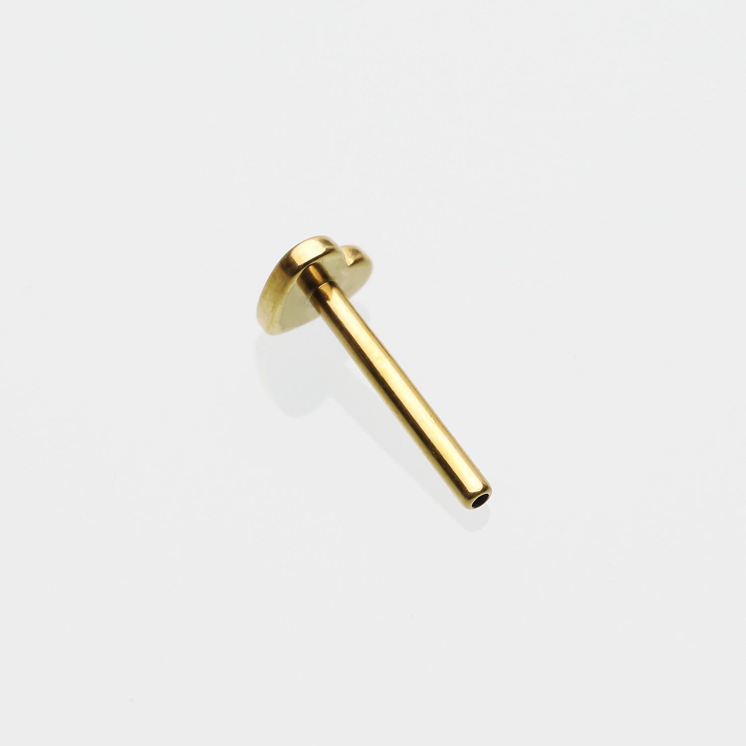 Detail View 1 of Implant Grade Titanium OneFit Threadless Golden Heart Base Flat Back Stud Labret Bar Part