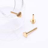 Detail View 3 of Implant Grade Titanium OneFit Threadless Golden Heart Base Flat Back Stud Labret Bar Part