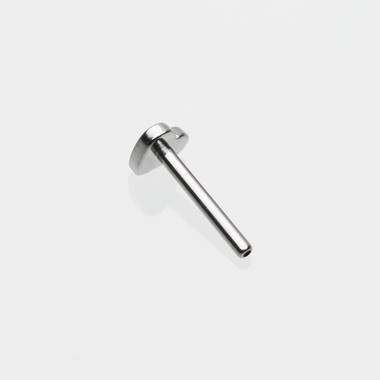 Detail View 1 of Implant Grade Titanium OneFit Threadless Heart Base Flat Back Stud Labret Bar Part
