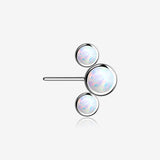 Implant Grade Titanium OneFit Threadless Triple Bubble Fire Opal Front Facing Top Part