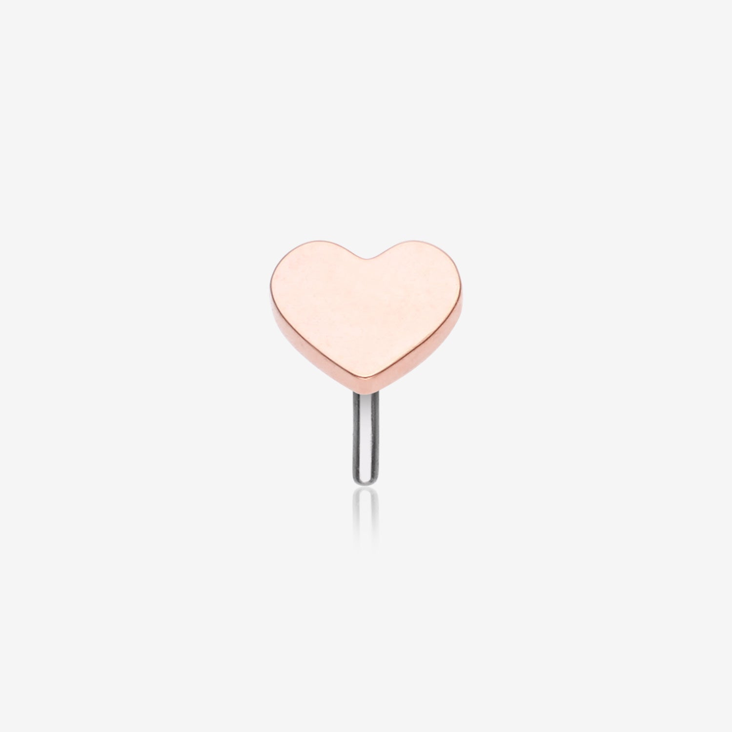Implant Grade Titanium OneFit Threadless Rose Gold Heart Top Part
