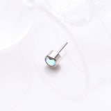 Detail View 1 of Implant Grade Titanium OneFit Threadless Bezel Round Gem Sparkle Top Part-Aurora Borealis
