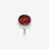 Implant Grade Titanium OneFit Threadless Bezel Round Gem Sparkle Top Part