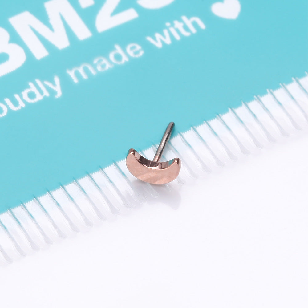 Detail View 3 of Implant Grade Titanium OneFit Threadless Rose Gold Crescent Moon Top Part