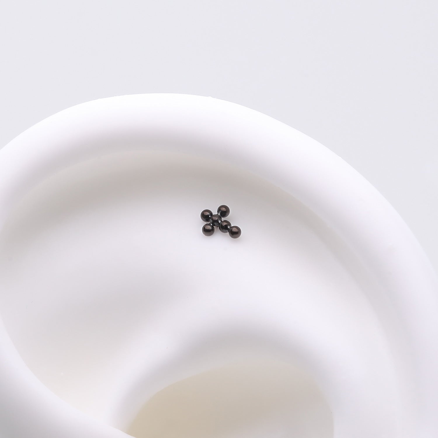 Detail View 1 of Implant Grade Titanium OneFit Threadless Blackline Beaded Ball Cross Top Part