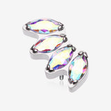 Implant Grade Titanium OneFit Threadless Brilliant Marquise Sparkle Fan Top Part