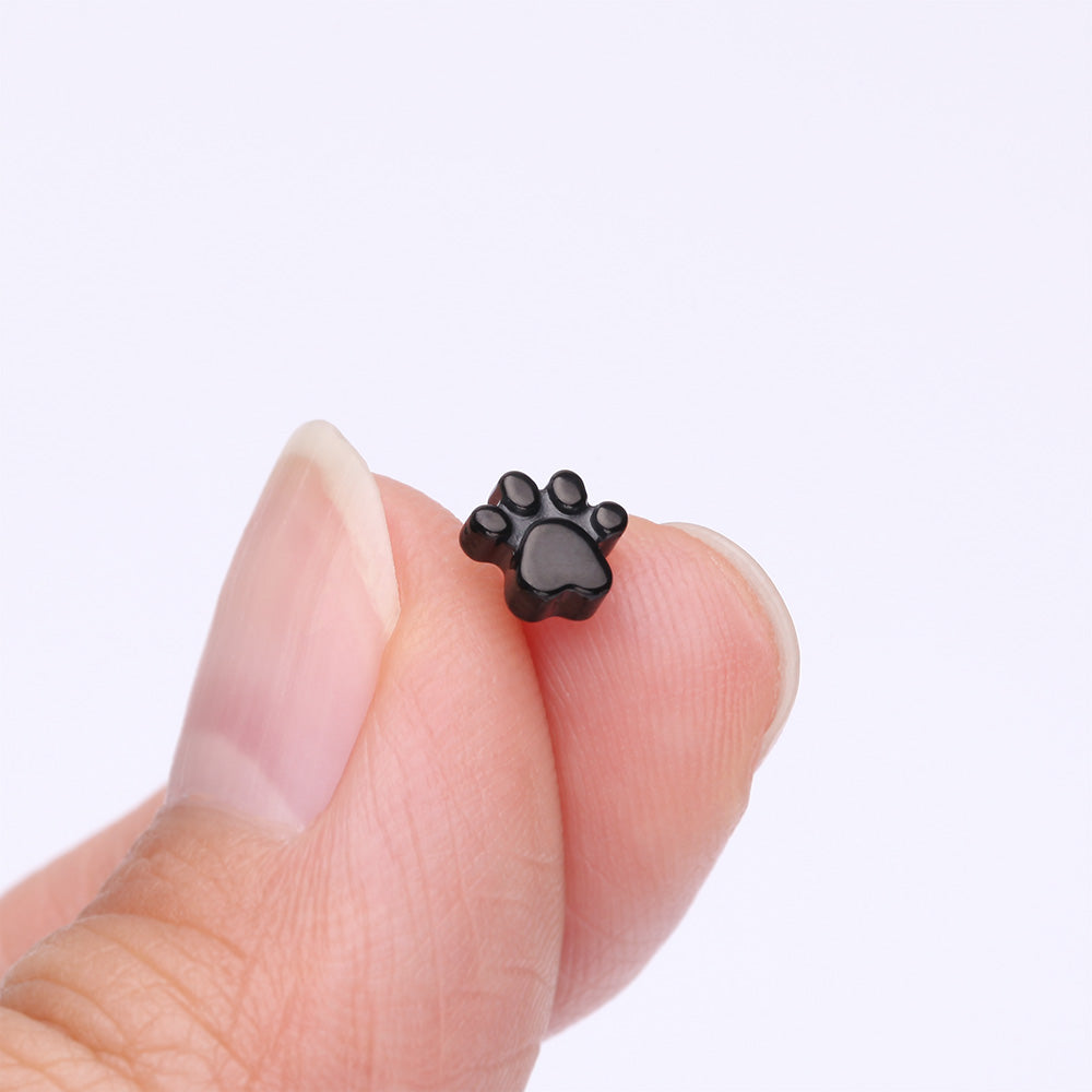 Detail View 2 of Implant Grade Titanium OneFit Threadless Blackline Adorable Paw Top Part