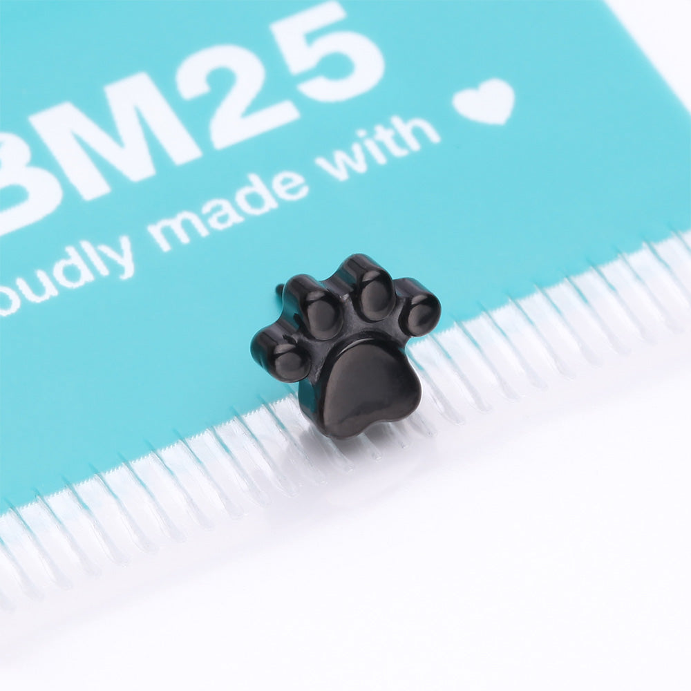 Detail View 3 of Implant Grade Titanium OneFit Threadless Blackline Adorable Paw Top Part