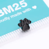 Detail View 3 of Implant Grade Titanium OneFit Threadless Blackline Adorable Paw Top Part