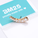 Detail View 3 of Implant Grade Titanium OneFit Threadless Golden Sparkle Journey Curve Essence Top Part-Clear Gem