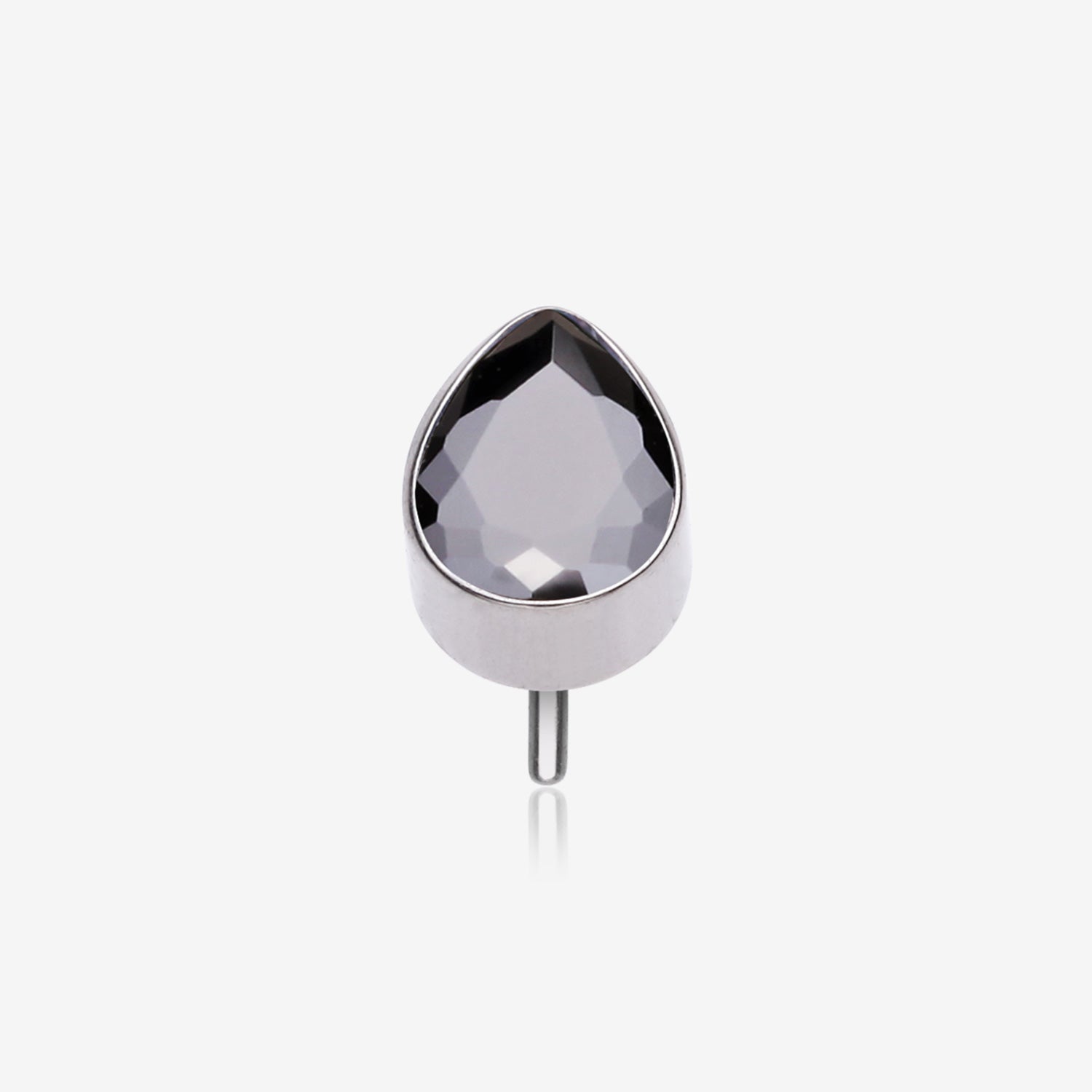 Implant Grade Titanium OneFit Threadless Teardrop Sparkle Top Part-Black