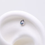 Detail View 1 of Implant Grade Titanium OneFit Threadless Teardrop Sparkle Top Part-Vitrail Medium