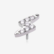 Implant Grade Titanium OneFit Threadless Lightning Bolt Sparkles Top Part