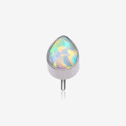 Implant Grade Titanium OneFit Threadless Fire Opal Teardrop Top Part
