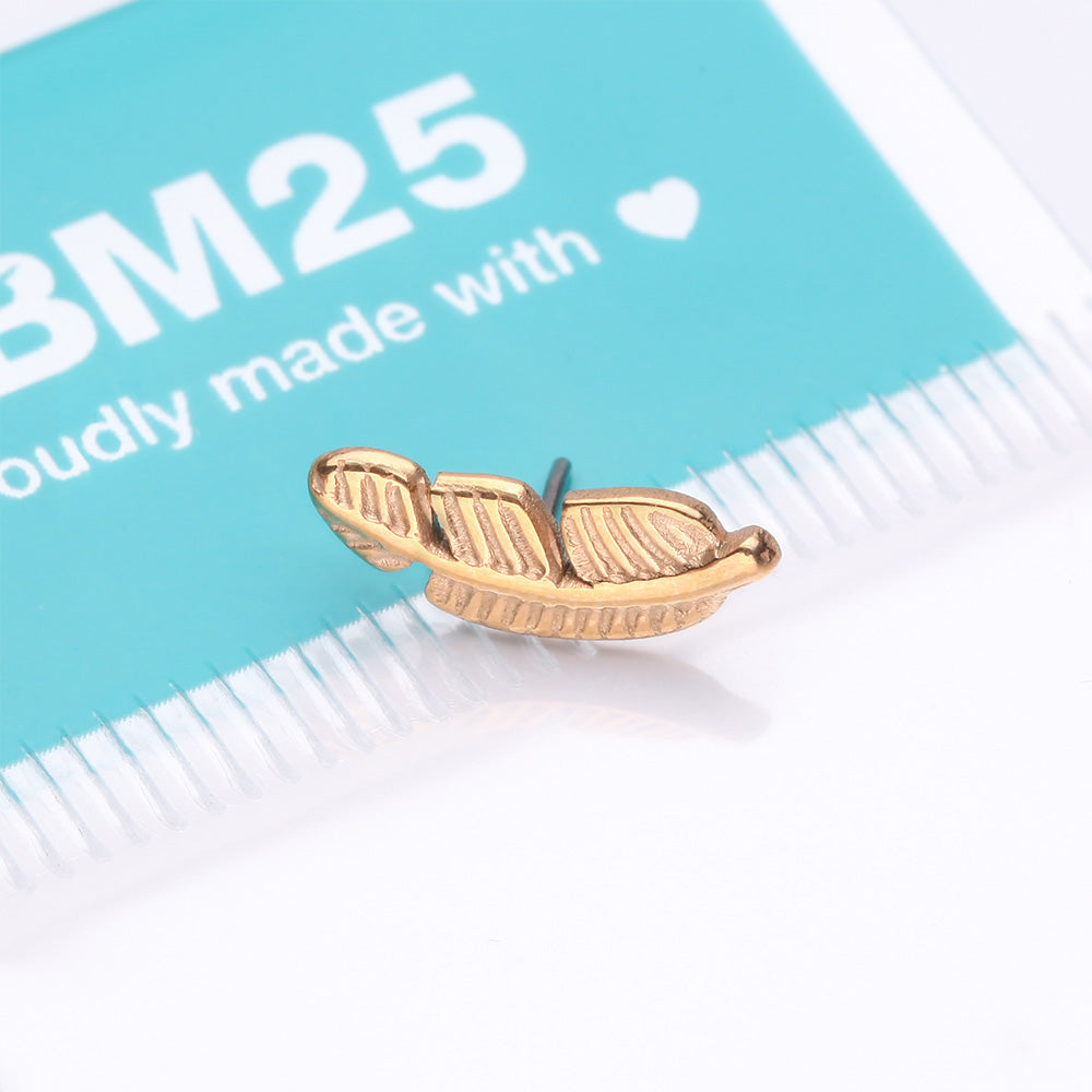 Detail View 3 of Implant Grade Titanium OneFit Threadless Golden Vintage Leaf Top Part