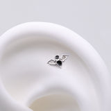 Detail View 1 of Implant Grade Titanium OneFit Threadless Flying Black Bat Top Part