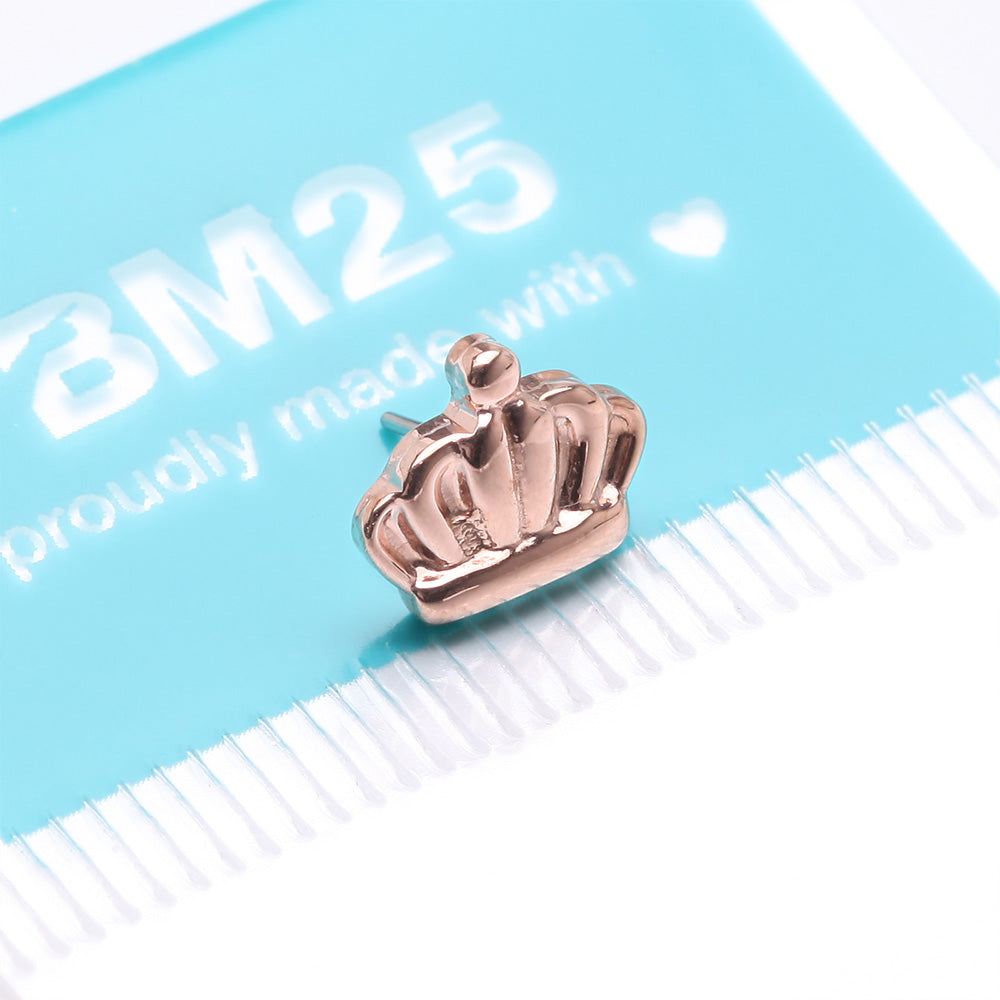 Detail View 4 of Implant Grade Titanium OneFit Threadless Rose Gold Royal Crown Top Part