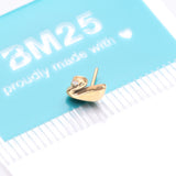 Detail View 4 of Implant Grade Titanium OneFit Threadless Golden Swan Elegance Sparkle Top Part-Clear Gem