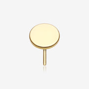 Pure24K Implant Grade Titanium OneFit Threadless Flat Round Disc Top Part