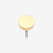 Implant Grade Titanium OneFit Threadless Golden Flat Round Top Part