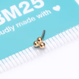Detail View 3 of Implant Grade Titanium OneFit Threadless Golden Trinity Bali Beads Top Part