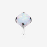 Implant Grade Titanium OneFit Threadless Prong Set Fire Opal Top Part