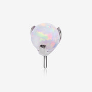 Implant Grade Titanium OneFit Threadless Fire Opal Ball Prong Set Top Part
