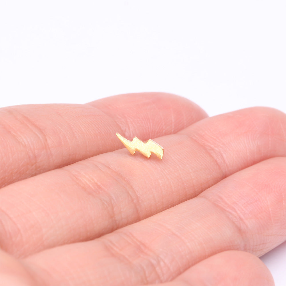 Detail View 2 of Pure24K Implant Grade Titanium OneFit Threadless Electro Lightning Bolt Top Part