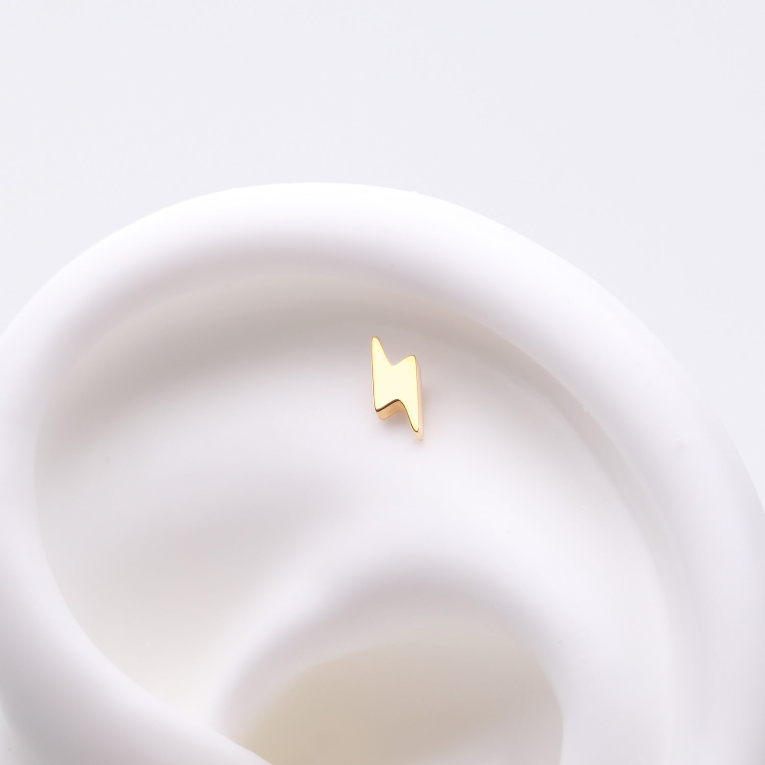 Detail View 1 of Pure24K Implant Grade Titanium OneFit Threadless Lightning Bolt Top Part