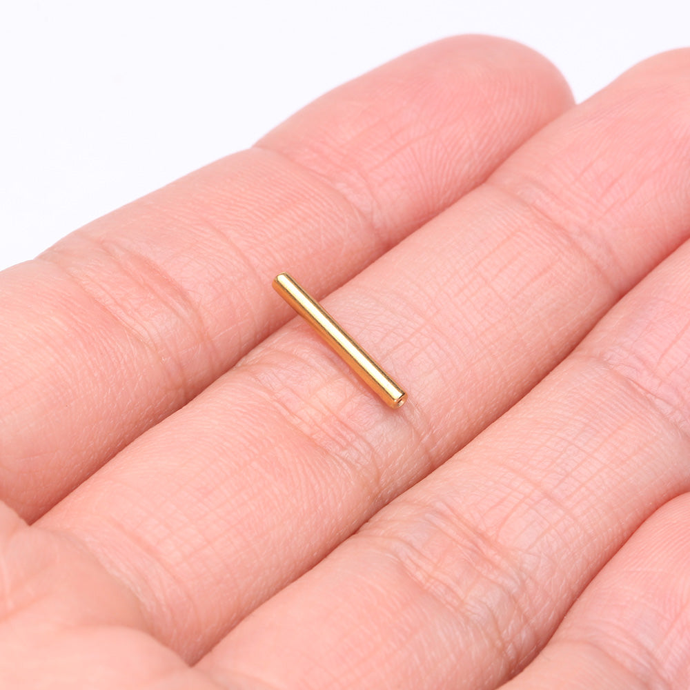 Detail View 2 of Pure24K Implant Grade Titanium OneFit Threadless BarbellStraight Bar Part