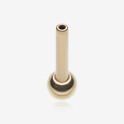 Pure24K Implant Grade Titanium OneFit Threadless Ball End Straight Barbell Bar Part