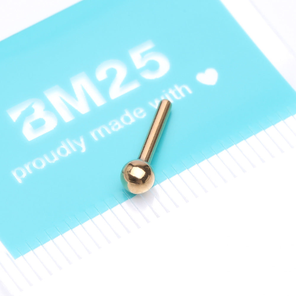Detail View 4 of Pure24K Implant Grade Titanium OneFit Threadless Ball End Straight Barbell Part