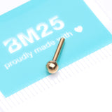 Detail View 4 of Pure24K Implant Grade Titanium OneFit Threadless Ball End Straight Barbell Part