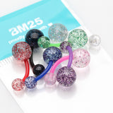 Detail View 1 of 7 Pcs Assorted Glittered Bio-Flex Belly Button Ring