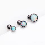 3 Pcs of Assorted Size Fire Opal Top Cartilage Tragus Barbell Stud Package