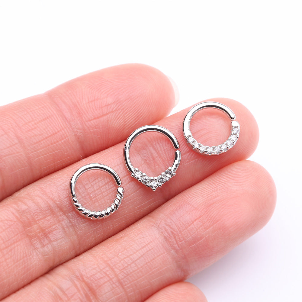 Detail View 2 of 3 Pcs of Assorted Essential Bendable Hoop Ring Package