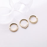 Detail View 1 of 3 Pcs of Assorted Golden Essential Bendable Hoop Ring Package