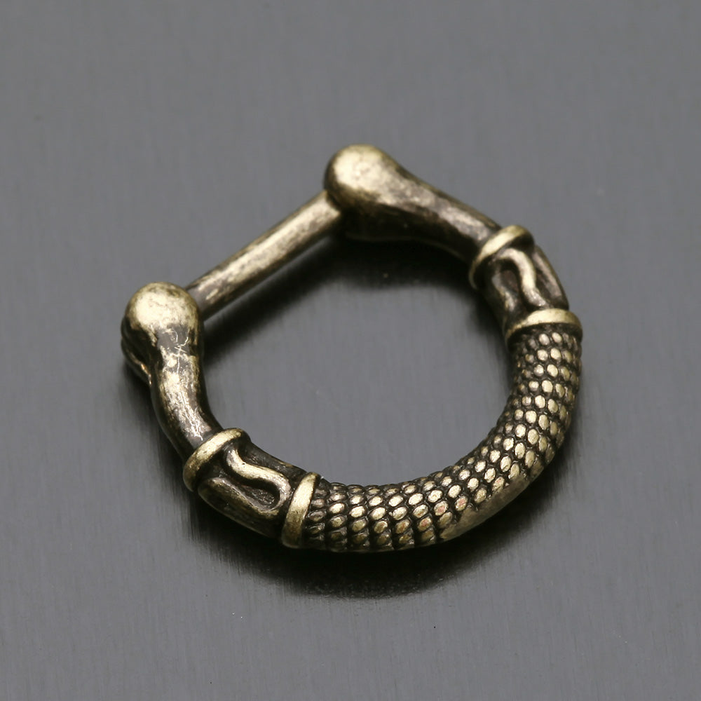 Detail View 3 of 2 Pcs of Rustica Septum Clicker Pack-Orange/Brown
