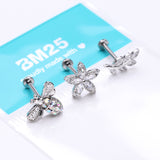 Detail View 2 of 3 Pcs Pack of Assorted Honey Bee Flower Leaf Internally Threaded Labret