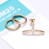 Detail View 2 of 3 Pcs of Assorted Everyday Golden Sparkle Long Lined Stud & Clicker Package