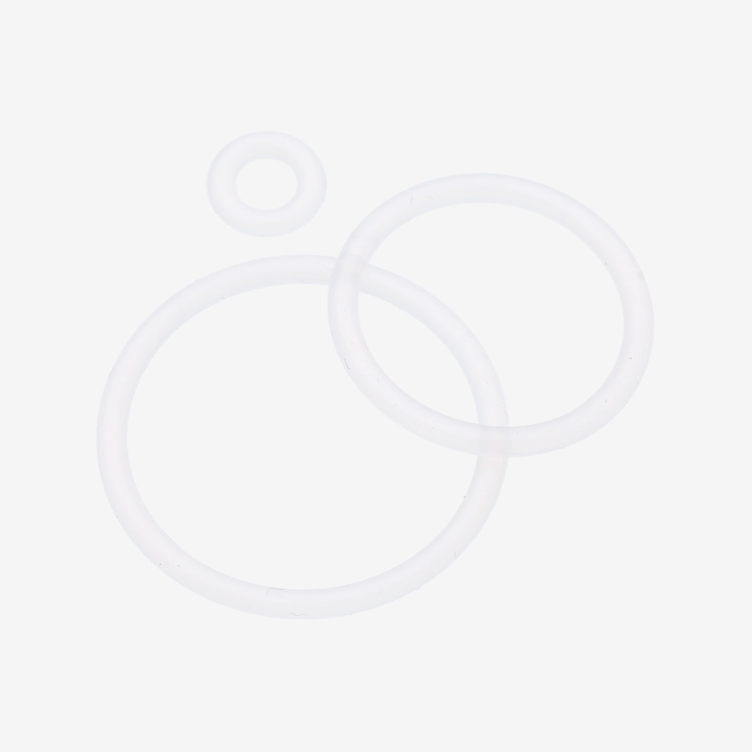 A Pair of Hypo-Allergenic Silicone O-Ring-Clear