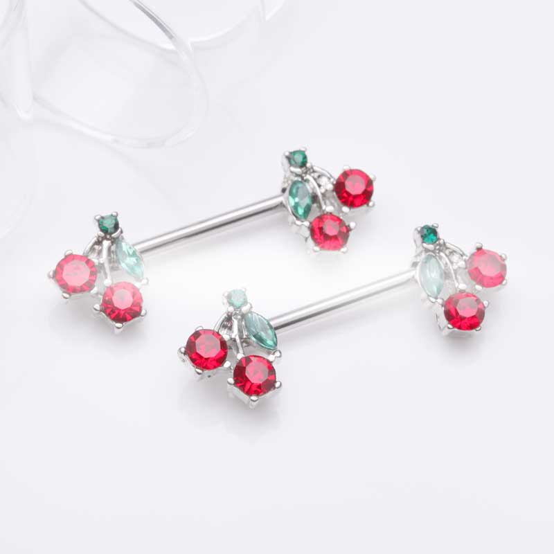 A pair of nipple barbells