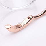 Detail View 3 of Rose Gold Sterling Silver Minimalist Curved Bar Clicker