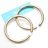 Detail View 4 of A Pair of Solid Golden Brass Hoop Ear Weight Hanger