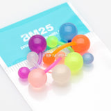 Detail View 1 of 6 Pcs of Assorted Glow in the Dark Bio-Flex Basic Belly Ring Pack
