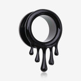 A Pair of Blackline Dripping Ooze Steel Screw-Fit Tunnel Plug