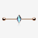 Rose Gold Vitrail Sparkle Industrial Barbell